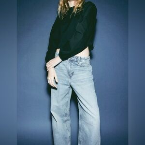 H&M & Denim Low Rise Waist Wide Leg Baggy Jeans